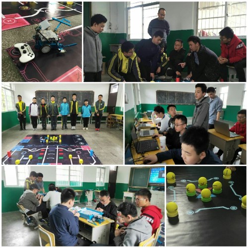 (3)我校队员备战省赛（学习规则、组装机器人、电脑编程）.jpg